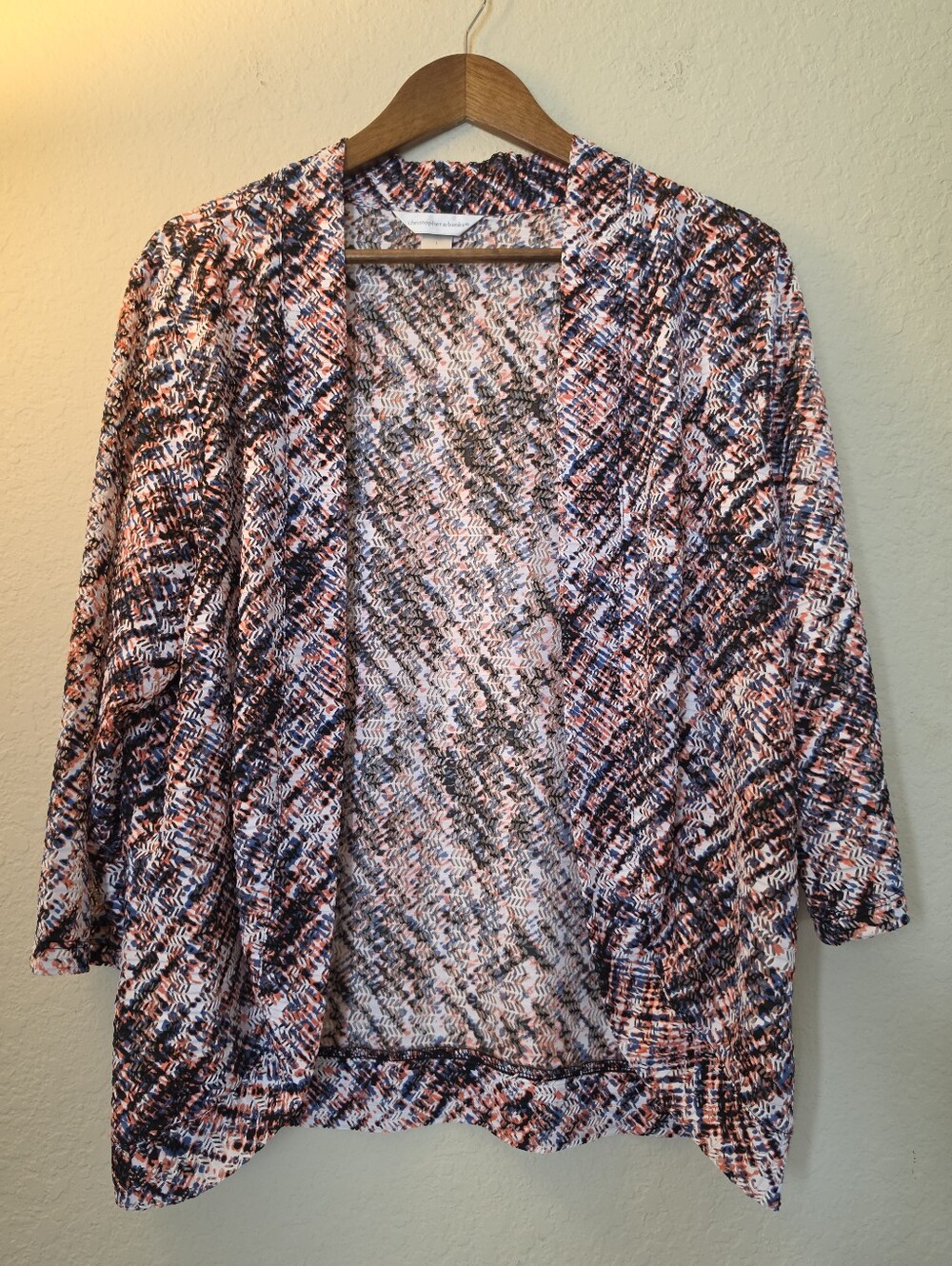 Christopher & Banks Cardigan Womens Large Multicolor Abstract Fall Designer Chic